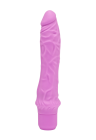 Klasyczny wibrator z realistyczną fakturą - 25 cm, różowy