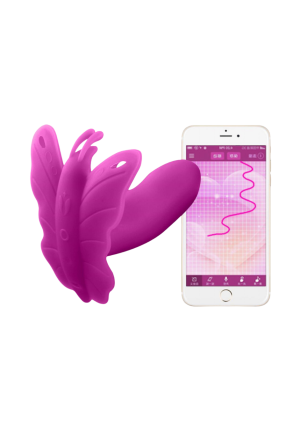 Stymulator motylek do bielizny, sterowany aplikacją, fioletowy
