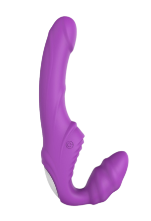 Stymulator uniwersalny, podwójny wibrator - purpurowy
