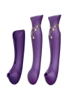 Wibrator do punktu G, przekształcany w stymulator łechtaczki, purpurowy