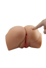 Realistyczny masturbator z wibracjami - pochwa i anus