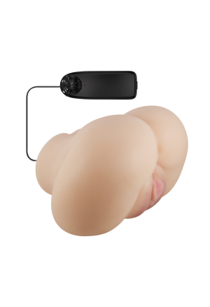 Realistyczny masturbator z wibracjami - pochwa i anus