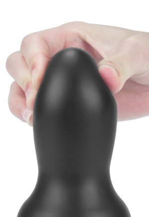 Duży korek analny z wibracjami sterowany pilotem - 18 cm