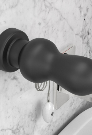 Duży korek analny z wibracjami sterowany pilotem - 18 cm