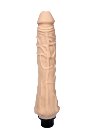Długi i masywny realistyczny wibrator z cyberskóry, 25,5 cm