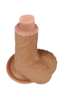 Dwuwarstwowe, realistyczne dildo z platynowego silikonu - 22 cm