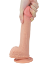 Dwuwarstwowe, realistyczne dildo z platynowego silikonu - 22 cm