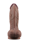 Dwuwarstwowe, realistyczne dildo z platynowego silikonu - 28 cm
