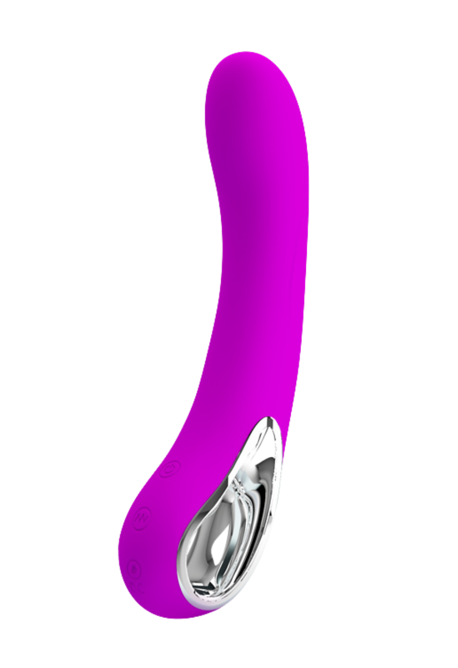 Klasyczny silikonowy wibrator z wygodnym uchwytem, USB