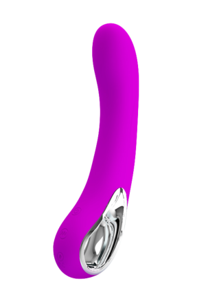 Klasyczny silikonowy wibrator z wygodnym uchwytem, USB