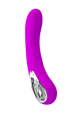 Klasyczny silikonowy wibrator z wygodnym uchwytem, USB