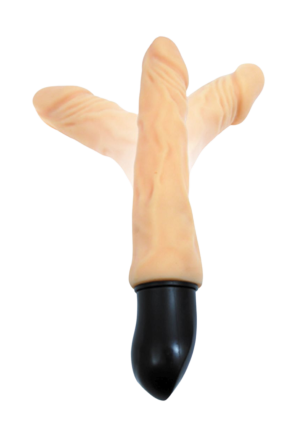 Masywny wibrator z kręgosłupem, cyberskóra, ładowany USB