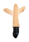 Masywny wibrator z kręgosłupem, cyberskóra, ładowany USB
