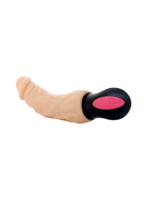 Masywny wibrator z kręgosłupem, cyberskóra, ładowany USB
