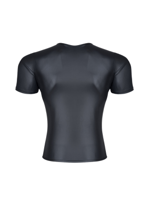 Czarny t-shirt o dopasowanym kroju