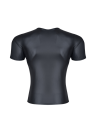 Czarny t-shirt o dopasowanym kroju