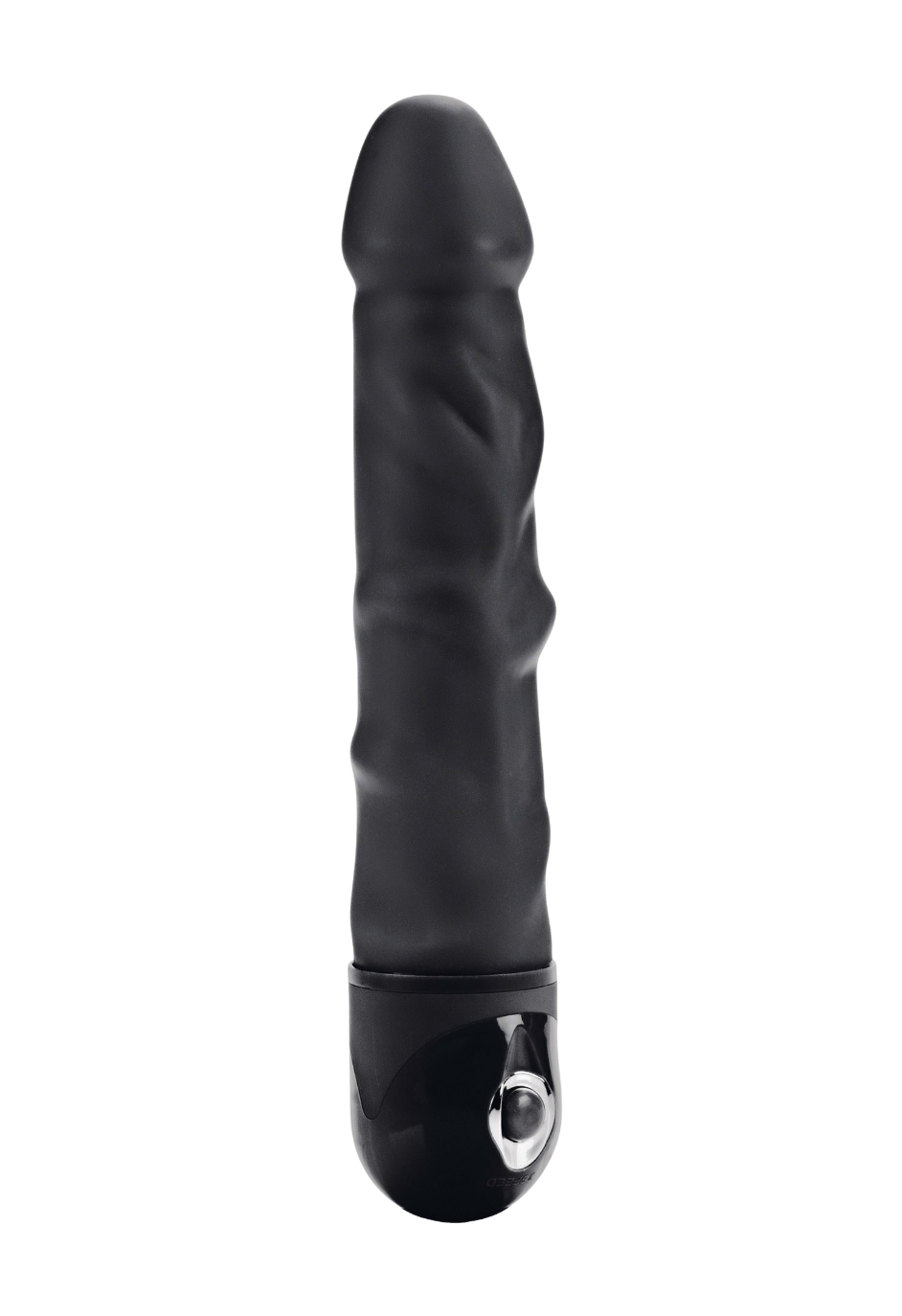 Czarny realistyczny pofałdowany wibrator, 18 cm Czarny realistyczny pofałdowany wibrator, 18 cm