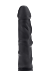 Czarny realistyczny pofałdowany wibrator, 18 cm