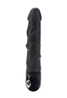 Czarny realistyczny pofałdowany wibrator, 18 cm