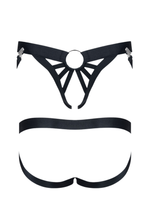 Męskie jockstrapy w kolorze czarnym