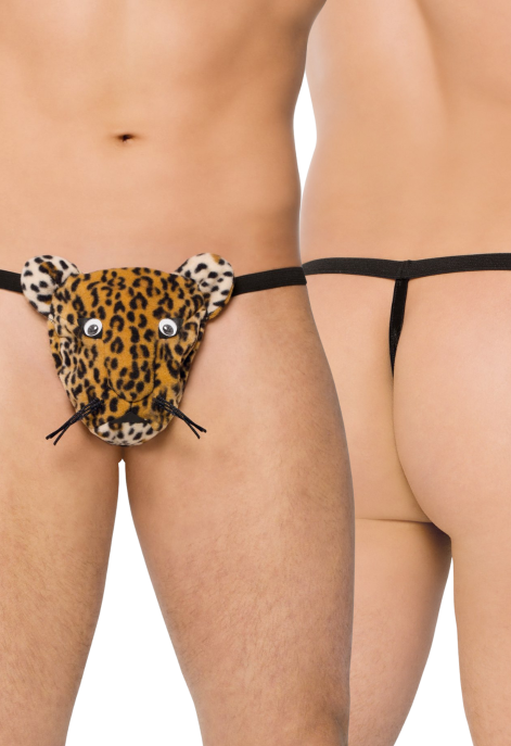 Zabawne stringi męskie pantera