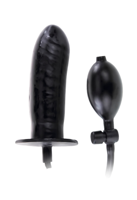 Nadmuchiwane czarne dildo