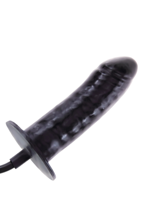 Nadmuchiwane czarne dildo
