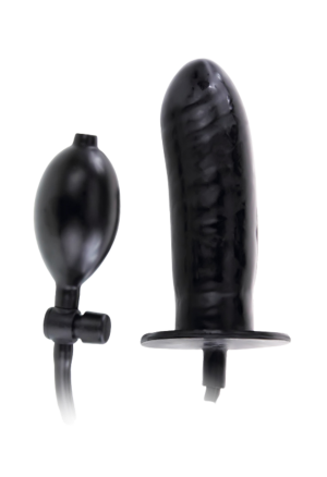 Nadmuchiwane czarne dildo