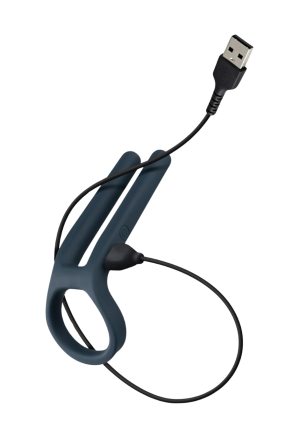 Wibrujący pierścień erekcyjny z dwoma ramionami na jądra