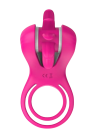 Różowy pierścień falliczny z masażerem łechtaczki Różowy pierścień falliczny z masażerem łechtaczki