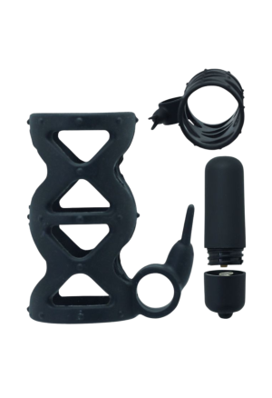 Rękaw na penisa z wibracjami i stymulatorem łechtaczki