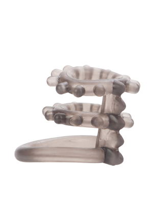 Elastyczny, potrójny ring erekcyjny z wypustkami