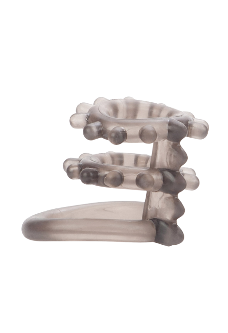 Elastyczny, potrójny ring erekcyjny z wypustkami