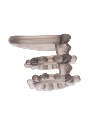 Elastyczny, potrójny ring erekcyjny z wypustkami