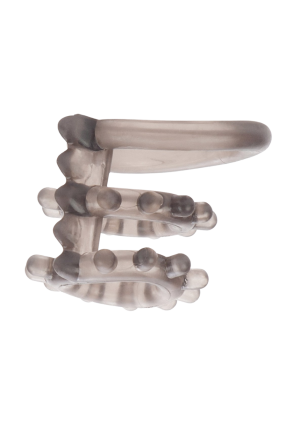 Elastyczny, potrójny ring erekcyjny z wypustkami