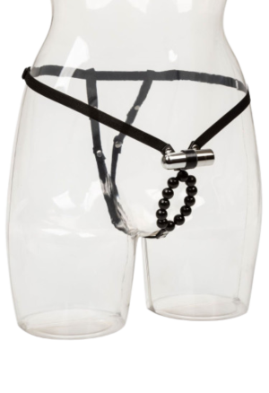 Uprząż z pierścieniem erekcyjnym i nabojem wibrującym