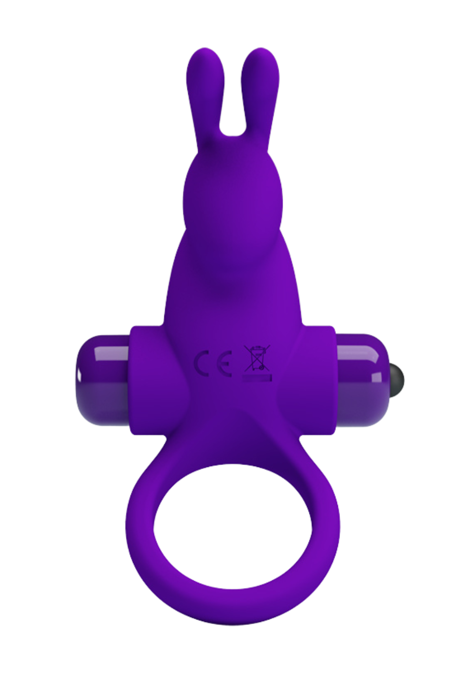 Fioletowy pierścień wibrujący z króliczkiem stymulującym Fioletowy pierścień wibrujący z króliczkiem stymulującym