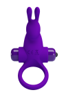 Fioletowy pierścień wibrujący z króliczkiem stymulującym Fioletowy pierścień wibrujący z króliczkiem stymulującym