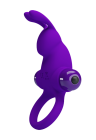 Fioletowy pierścień wibrujący z króliczkiem stymulującym Fioletowy pierścień wibrujący z króliczkiem stymulującym