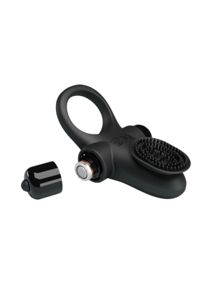 Ring w kolorze czarnym z wypustką stymulującą