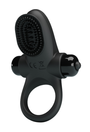 Ring w kolorze czarnym z wypustką stymulującą