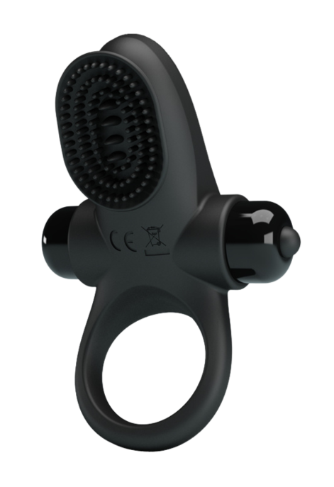 Ring w kolorze czarnym z wypustką stymulującą