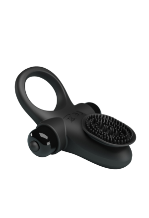 Ring w kolorze czarnym z wypustką stymulującą