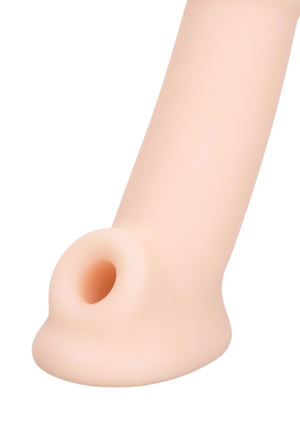 Nakładka na penisa z otworem na jądra, przedłuża o 5 cm.