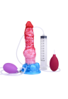 Nadmuchiwane dildo z funkcją ejakulacji i fantazyjnym wyglądem