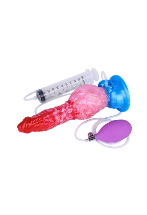 Nadmuchiwane dildo z funkcją ejakulacji i fantazyjnym wyglądem
