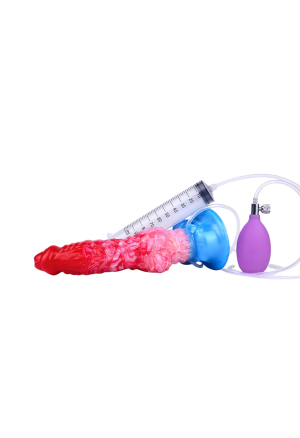 Nadmuchiwane dildo z funkcją ejakulacji i fantazyjnym wyglądem