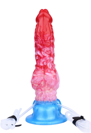 Nadmuchiwane dildo z funkcją ejakulacji i fantazyjnym wyglądem
