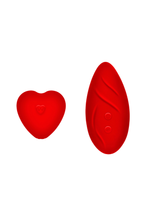 Koronkowe majteczki z wibratorem i pilotem w kształcie serca