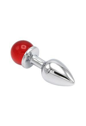 Metalowy korek z kryształkiem, o średnicy 2,8 cm